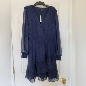 Banana Republic Blue Polka Dot Dress NWT